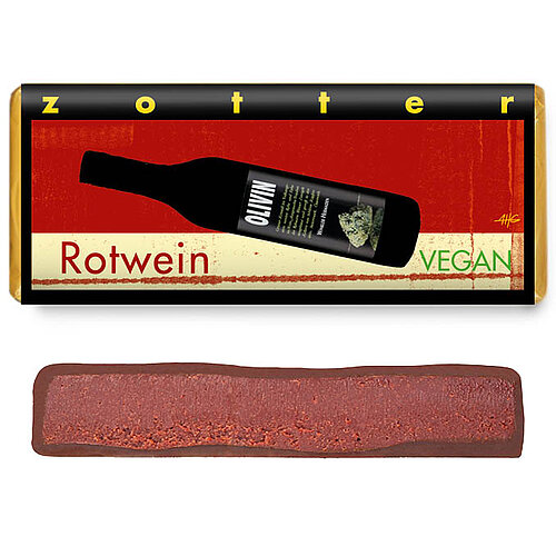 Handgesch Pfte Schokoladen Rotwein Vegan Zotter Schokolade